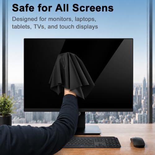 XL Premium Screen Cleaning Cloth 16"X16" 3 Pack Microfiber TV Screen Cleaner - Image 3