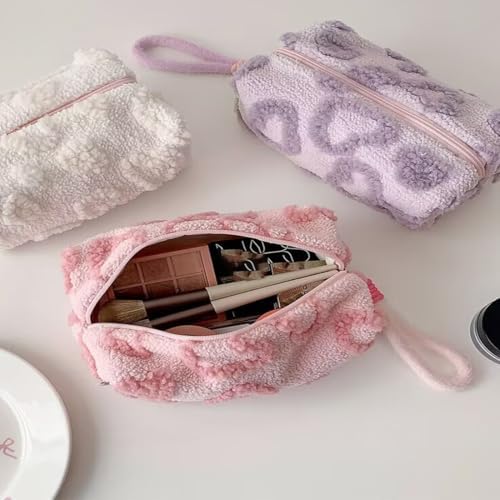 SxoSyo Plush Makeup Bags, Small Zipper Cosmetic Pouch - Image 3