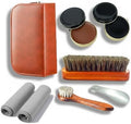 shoe care kit horsehair brush, long-handled round brush, polishing cloth by Unknown