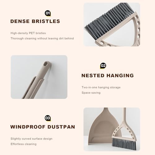 Mini Broom and Dustpan Set Small Dust pan and Brush Set Perfect - Image 5