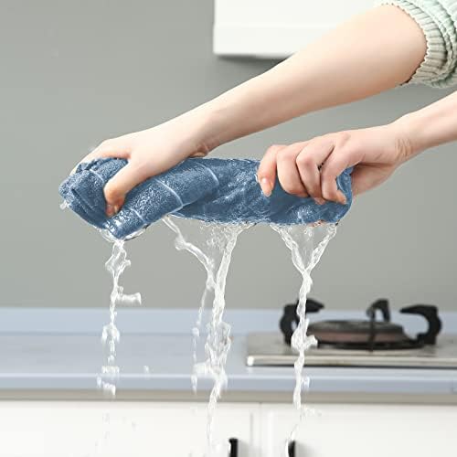 Puomue Microfiber Kitchen Towels and Dishcloths Set, 26 x 18 Inch and 12 x 12 - Image 4