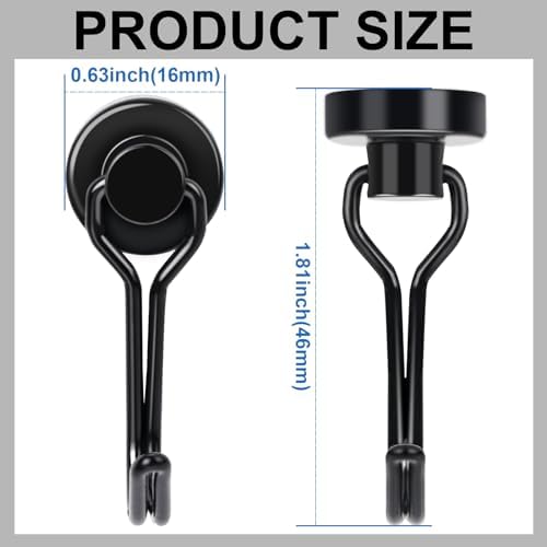 E BAVITE Swivel Swing Black Magnetic Hooks - Image 2