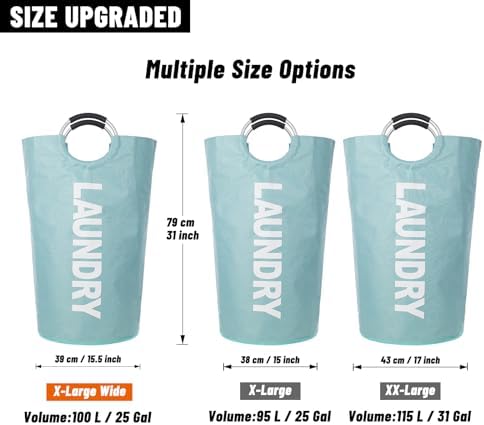 Caroeas 100L Laundry Basket, Large Laundry Hamper, Laundry Bag - Image 3