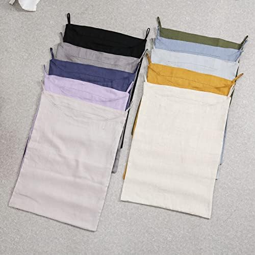 Amazhiyu Pure Linen Over The Door Laundry Hanging Hamper Bag - Image 7