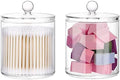 DAPOWER 20 oz Qtip Holder Bathroom Storage Canister Set of 2 Pack by DAPOWER