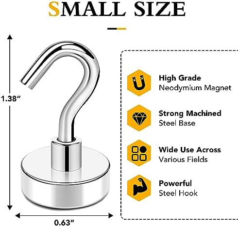 TRYMAG Magnetic Hooks for Cruise Cabins, 60 Pack - Image 2