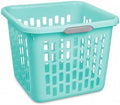 Teal Laundry Basket 1.5 Bushel Square by Unknown