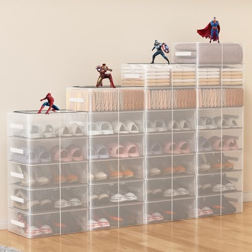 3 Pack Clear Shoe Closet Organizer - Image 2