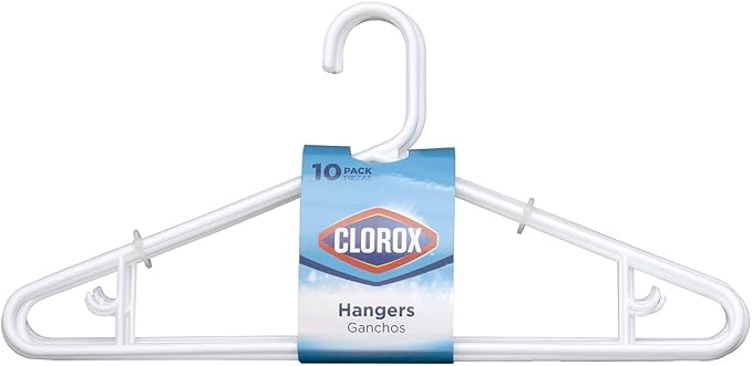 Clorox White Plastic Clothes Hangers – 10 Pack | Ideal - Image 5