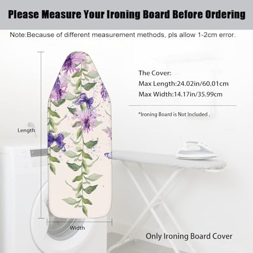 Lavender Ironing Board Cover for Iron Pad Protector Washable Table Top Ironing - Image 7