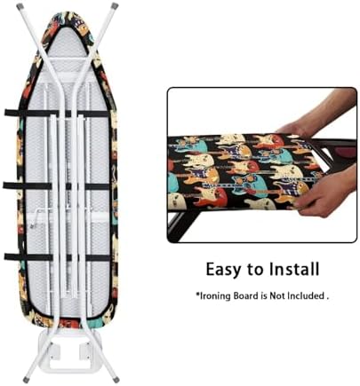 Elestric Guitar Steam Ironing Board Cover, Colorful Guitars 15x54 Inch Standard - Image 4