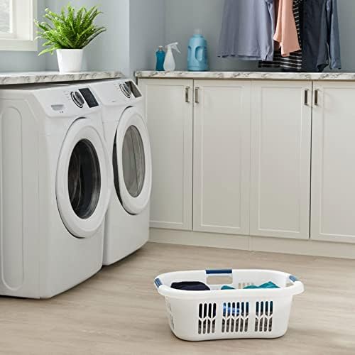 Rubbermaid Laundry Basket XL Hip-Hugger Basket 2.1-Bushel White Laundry - Image 6