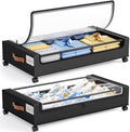 Yecaye Under Bed Storage with Wheels 60L, 2 Pack Under Bed Storage Containers by Yecaye