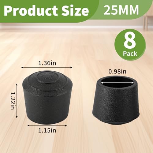 Rubber Leg Caps for Ironing Board, Floor Scratch & Noise Protection 8 Pack - Image 3