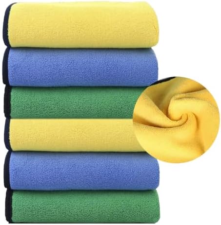 Microfiber Cleaning Cloths – Ultra-Thick Coral Fleece 600 GSM, Lint-Free & by Unknown