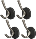ULIBERMAGNET Strong Magnetic Double Hooks, 4 Pack Heavy Duty Sturdy Coat by ULIBERMAGNET