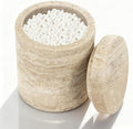 Natural Marble Canister, Cotton Swab Holder by Nanshop