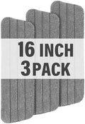16.5" Microfiber Mop Pads Refills, 3 Pack Reusable Replacement Heads by PANDAGRIP
