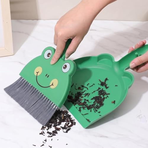 Upgrade Small White Broom and Dustpan Set, Hand Dustpan and Brush Set, Cute - Image 5