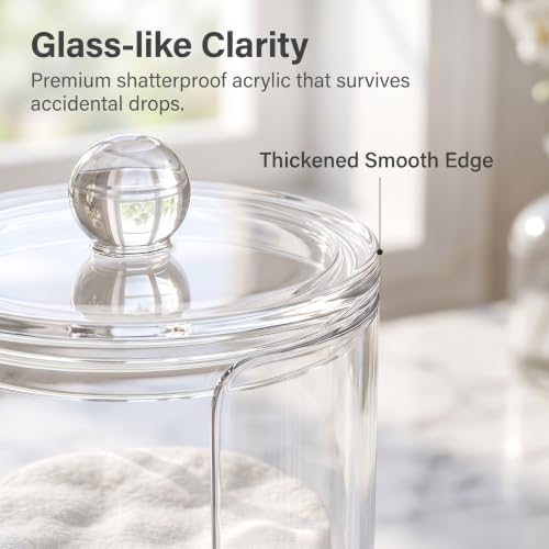 Cotton Rounds Pad Holder Dispenser - 16oz Acrylic Container - Image 5
