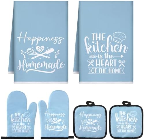 Sratte 6 Pcs Kitchen Decor Accessories Set, Light Blue by Sratte
