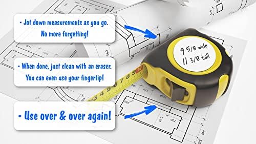 CYCLOPS Erasable Scratch Pad for Tape Measure, Peel & Stick, Jobsite Tough - Image 5