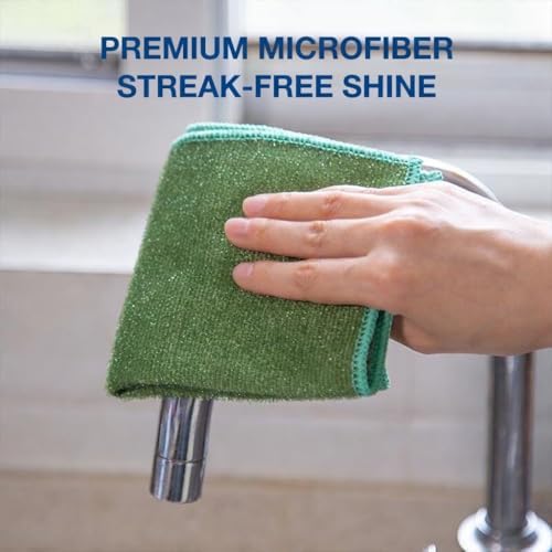 Dual-Sided Microfiber Cleaning Cloths, 11.81" x 11.81", 12 Pack - Image 5