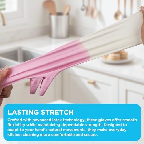 Household Rubber Gloves Non-Slip Dishwashing Cleaning - Image 6