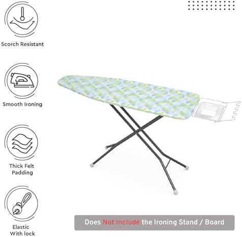 Encasa XO Ironing Board Cover and Pad, 4mm Felt 42"x14" - Image 2