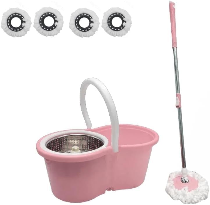 Spin Mop and Bucket Set, 360 Rotating Self-Wringing Floor Cleaner by Unknown