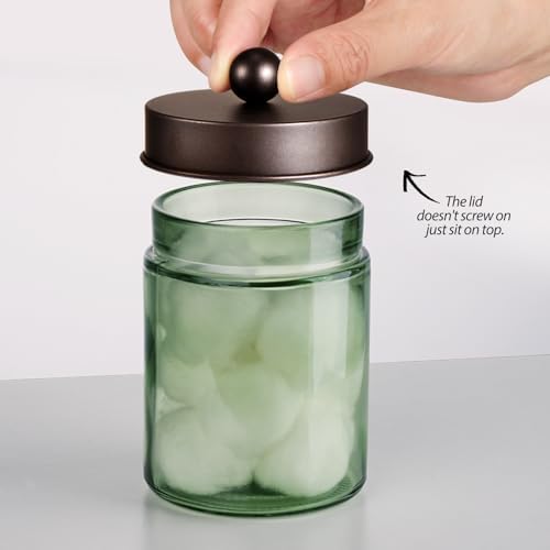 3 Pack Apothecary Jar Canisters Bathroom Vanity Organizer - Image 3