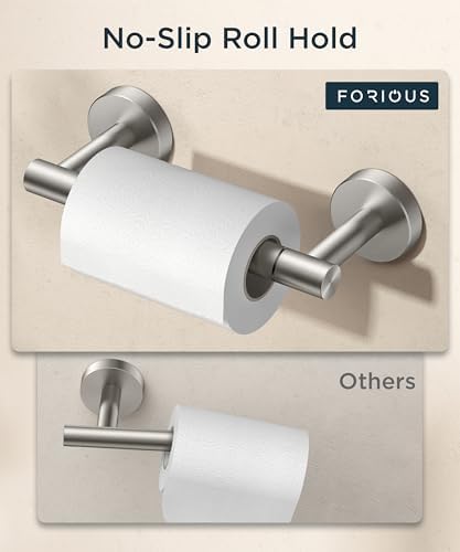 FORIOUS Commercial Toilet Paper Holder Wall Mount Bathroom Tissue Holder - Image 6
