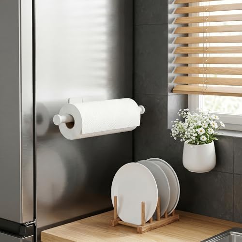 Paper Towel Holder Wall Mount, No Drill, SUS304 Steel, Space Saving - Image 2
