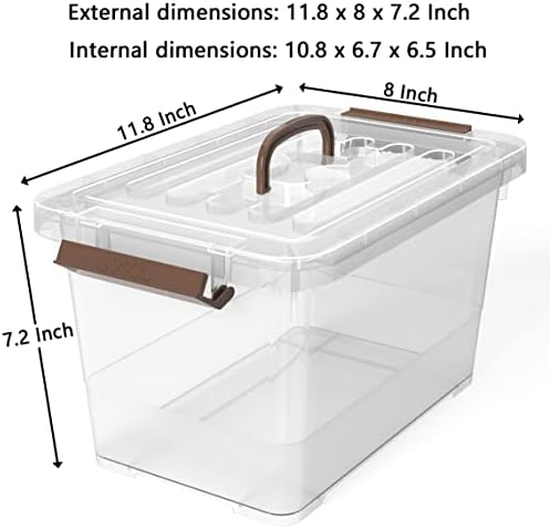 WYT 18-Pack Clear 7 Quart Storage Latch Box/Bins, Plastic Stackable Latching Box - Image 2