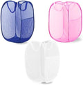 Pop Up Laundry Hamper, Mesh Laundry Basket Collapsible, Foldable Hamper by LXLOVESMEggRings