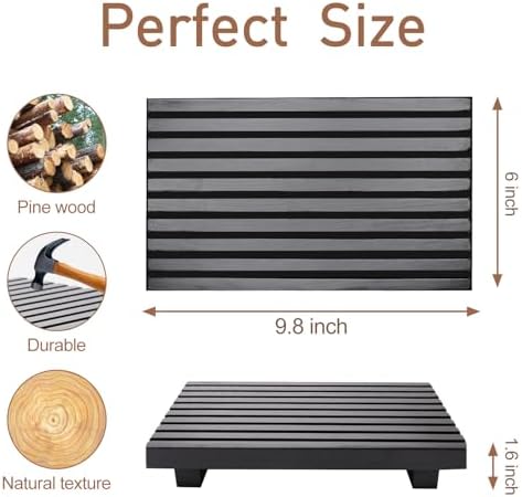 Bathroom Counter Trays Organizer Wooden Display Pedestal Kitchen Soap Dish - Image 5