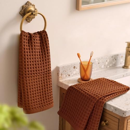 Jacquotha Waffle Hand Towels for Bathroom Kitchen 2-Piece - Image 3