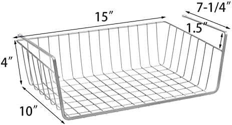 Jucoan 3 Pack Under Shelf Baskets - Image 2