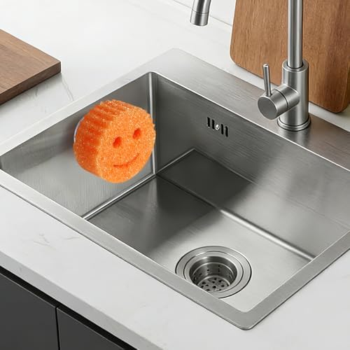 Stainless Steel Smiley Face Sponge Daddy Holder, Sink Caddy Organizer - Image 7
