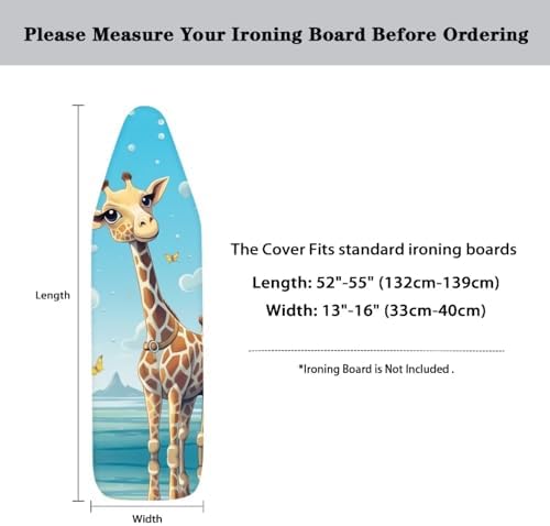 Flashideas Cute Giraffe Ironing Board Cover and Pad Standard Size Ironing Board - Image 6