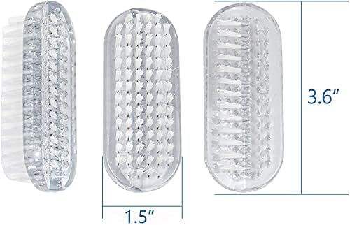 AUEAR, 4 Pack Plastic Fingernail Cleaning Brush Double-Sided Hand Nail Toe - Image 2