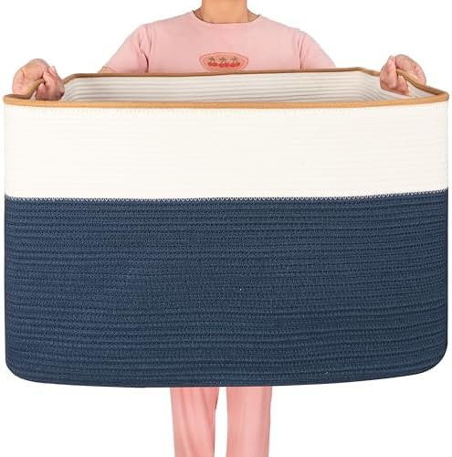 MINTWOOD Design 112L Extra Large Blanket Basket Holder Living Room, Dog Toy by MINTWOODDesign