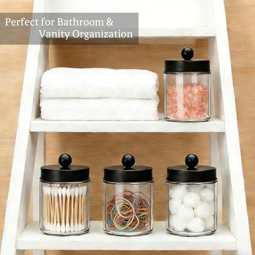 Accguan 6Pack Apothecary Jars Bathroom Vanity Storage Organizer Set - Image 6