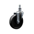 Service Caster Brand Replacement Caster for Uline Caster H-7451S - Swivel Threaded Stem Caster with 5 Inch Polyolefin Wheel and 1/2 Inch Stem - Light Duty Replacement - Fits Carts and Racks H-1977
