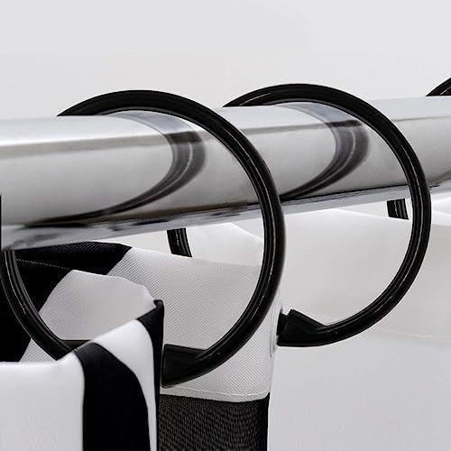 Shower Curtain Rings-24 Pack- Plastic O-Shaped Rings Hook Glide Easily on - Image 5