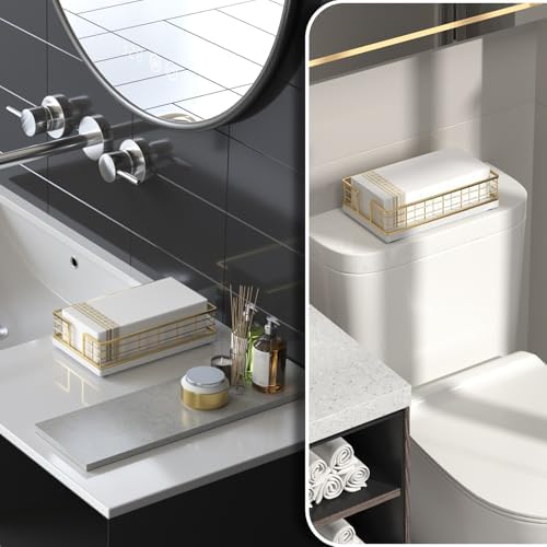 Wican Marble Guest Towel Holder Tray - Image 2