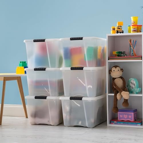 IRIS USA 6-Pack 40 Quart Storage Bins - Image 4