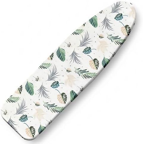 Ironing Board Cover and Pad, Thick Scorch Resistant Padding Green Leaves Print by Unknown