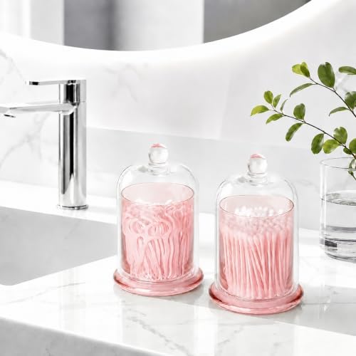 rejomiik Qtip Holder Glass Apothecary Jars - Image 2