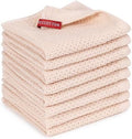 Kitchen Towels 8-Pack Kitchen Dish Cloths, 100% Cotton, 12x12 In by BOOMIBOO